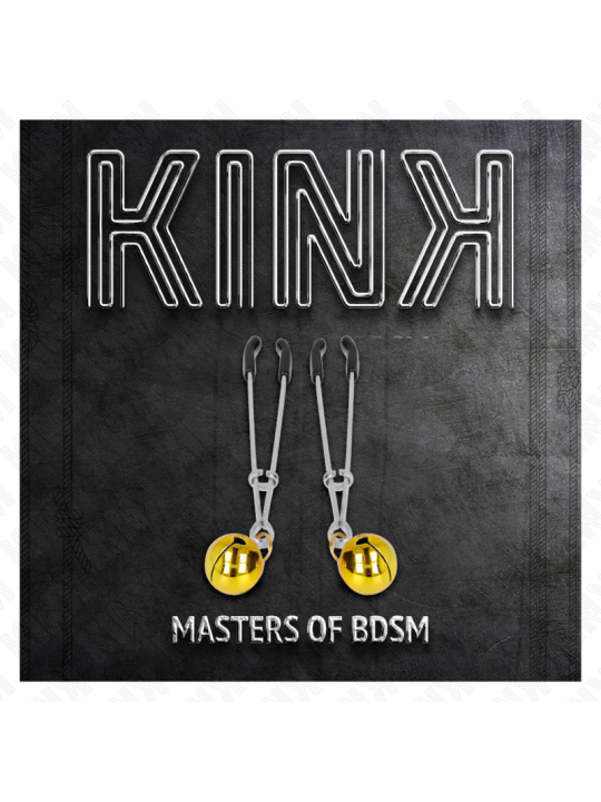KINK PINZAS PARA PEZONES FINA CON CASCABEL DORADO 7 CM