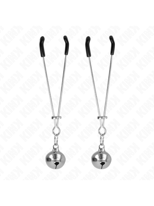 KINK PINZAS PARA PEZONES FINA CON CASCABEL PLATEADO 7 CM