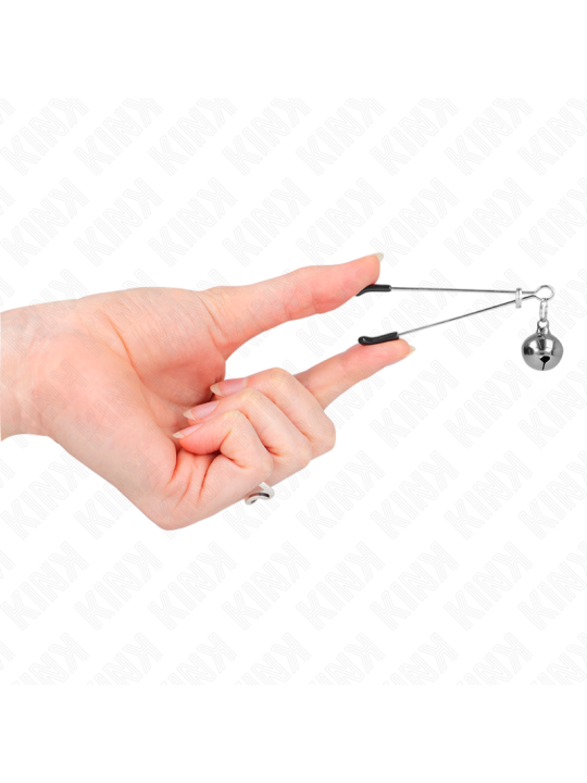 KINK PINZAS PARA PEZONES FINA CON CASCABEL PLATEADO 7 CM