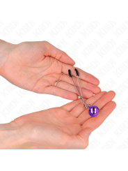 KINK PINZAS PARA PEZONES FINA CON CASCABEL VIOLETA 7 CM