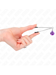 KINK PINZAS PARA PEZONES FINA CON CASCABEL VIOLETA 7 CM