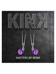KINK PINZAS PARA PEZONES FINA CON CASCABEL VIOLETA 7 CM