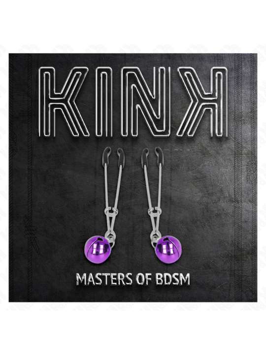 KINK PINZAS PARA PEZONES FINA CON CASCABEL VIOLETA 7 CM