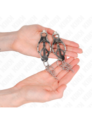 KINK PINZAS PARA PEZONES ESTILO JAPONES CON CADENAS PLATEADO