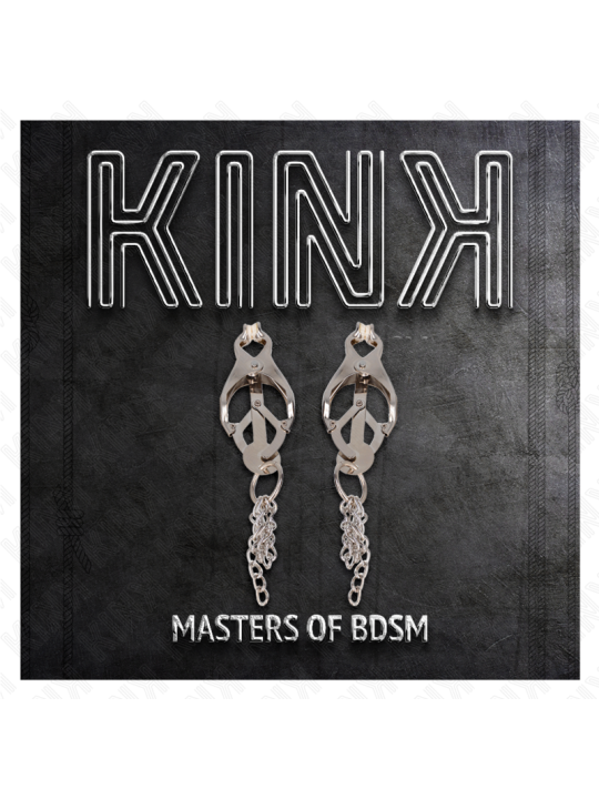 KINK PINZAS PARA PEZONES ESTILO JAPONES CON CADENAS PLATEADO