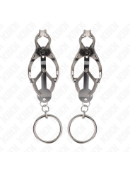 KINK PINZAS PARA PEZONES ESTILO JAPONES CON AROS PLATEADO