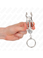 KINK PINZAS PARA PEZONES ESTILO JAPONES CON AROS PLATEADO