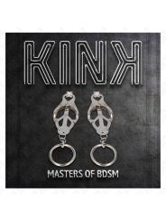 KINK PINZAS PARA PEZONES ESTILO JAPONES CON AROS PLATEADO