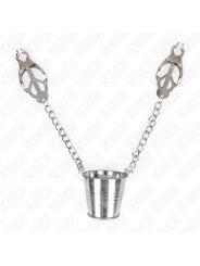 KINK PINZAS PARA PEZONES CON CUBO PLATEADO