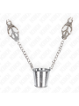 KINK PINZAS PARA PEZONES CON CUBO PLATEADO