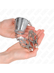 KINK PINZAS PARA PEZONES CON CUBO PLATEADO