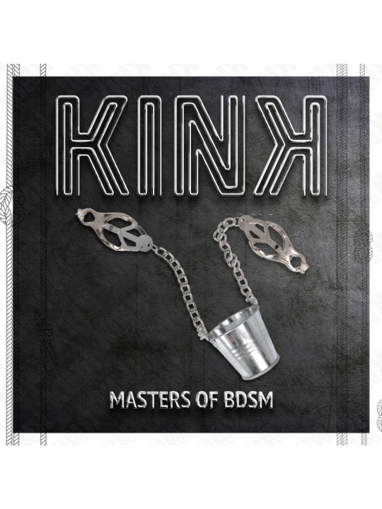 KINK PINZAS PARA PEZONES CON CUBO PLATEADO