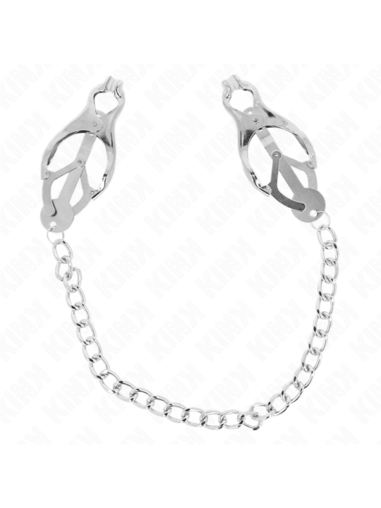 KINK PINZAS PARA PEZONES ESTILO JAPONES CON CADENA PLATEADO 30 CM
