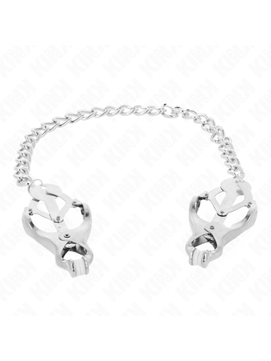 KINK PINZAS PARA PEZONES ESTILO JAPONES CON CADENA PLATEADO 30 CM
