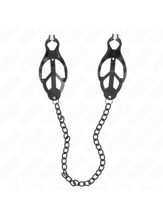 KINK PINZAS PARA PEZONES ESTILO JAPONES CON CADENA NEGRO 30 CM
