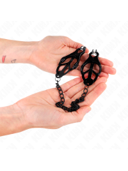 KINK PINZAS PARA PEZONES ESTILO JAPONES CON CADENA NEGRO 30 CM