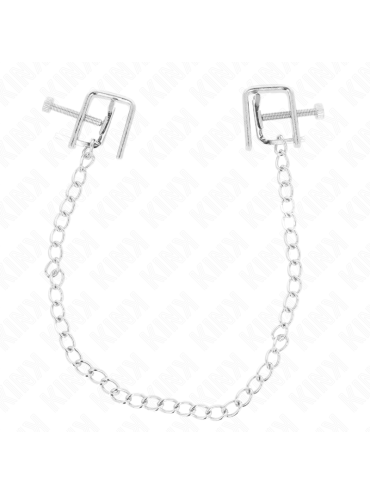 KINK PINZAS PARA PEZONES COMPRESORA TORNILLO DE BANCO CON CADENA 30 CM