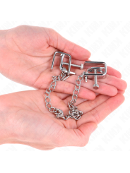 KINK PINZAS PARA PEZONES COMPRESORA TORNILLO DE BANCO CON CADENA 30 CM