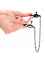 KINK PINZAS PARA PEZONES PLANAS NEGRO CON CADENA NEGRO 30 CM