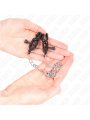 KINK PINZAS PARA PEZONES PLANAS NEGRO CON CADENA PLATEADO 30 CM