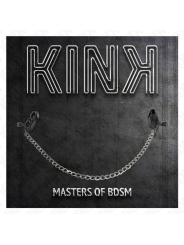 KINK PINZAS PARA PEZONES PLANAS NEGRO CON CADENA PLATEADO 30 CM