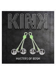 KINK PINZAS PARA PEZONES LUMINOSAS FORMA CALABERA CON CASCABEL SONORO AJUSTABLE VERDE PLATEADO