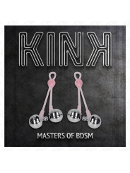 KINK PINZAS PARA PEZONES LUMINOSAS FORMA CALABERA CON CASCABEL SONORO AJUSTABLE ROSA PLATEADO