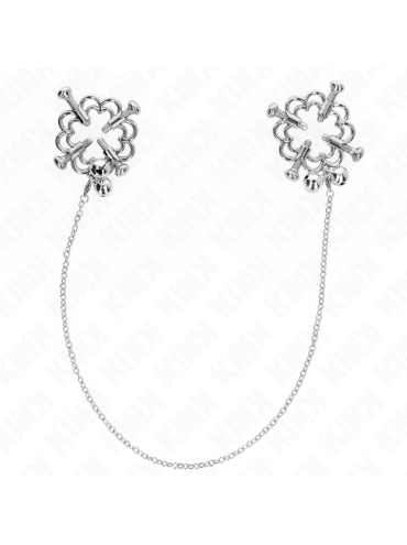 KINK PINZAS PARA PEZONES FLOR METALICA CON CADENA