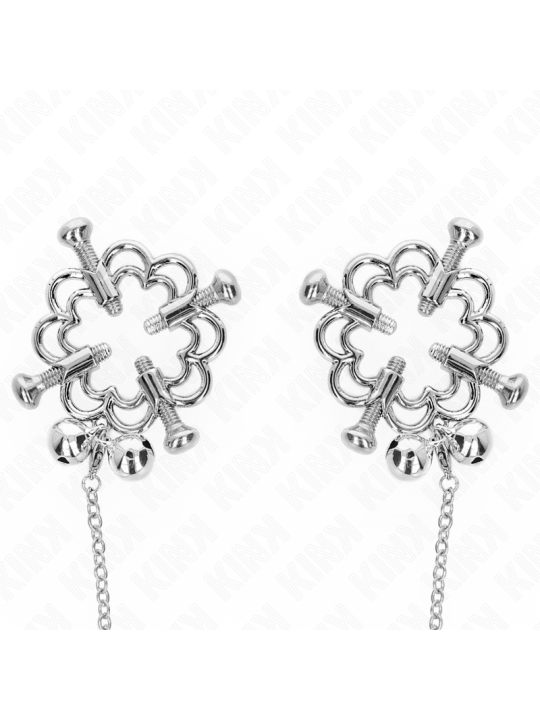 KINK PINZAS PARA PEZONES FLOR METALICA CON CADENA