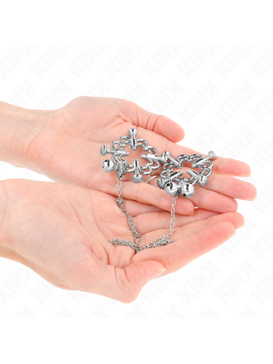 KINK PINZAS PARA PEZONES FLOR METALICA CON CADENA