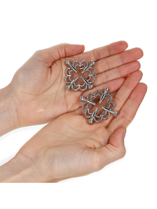 KINK PINZAS PARA PEZONES FLOR METALICA