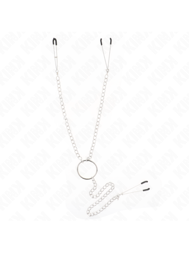 KINK PINZAS PARA PEZONES Y CLITORIS CON CADENA 30 CM MODELO 1