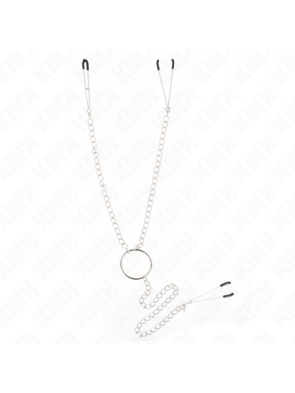 KINK PINZAS PARA PEZONES Y CLITORIS CON CADENA 30 CM MODELO 1