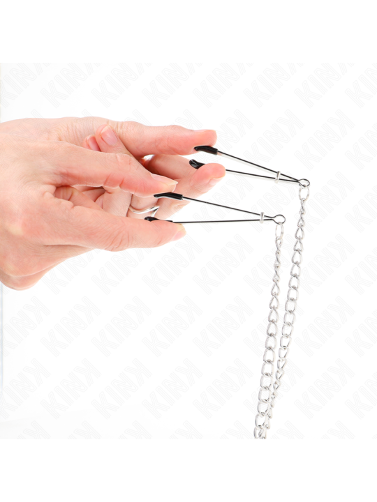 KINK PINZAS PARA PEZONES Y CLITORIS CON CADENA 30 CM MODELO 1