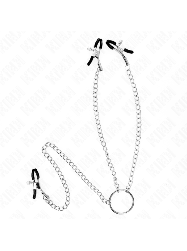 KINK PINZAS PARA PEZONES Y CLITORIS CON CADENA 30 CM MODELO 2