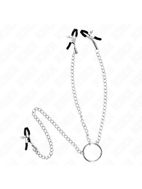 KINK PINZAS PARA PEZONES Y CLITORIS CON CADENA 30 CM MODELO 2