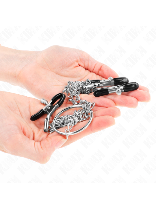 KINK PINZAS PARA PEZONES Y CLITORIS CON CADENA 30 CM MODELO 2
