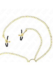 KINK PINZAS PARA PEZONES Y CLITORIS 4 ENGANCHES AJUSTABLE DORADO