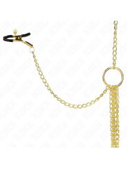 KINK PINZAS PARA PEZONES Y CLITORIS 4 ENGANCHES AJUSTABLE DORADO