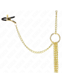 KINK PINZAS PARA PEZONES Y CLITORIS 4 ENGANCHES AJUSTABLE DORADO