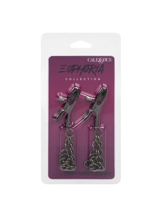CALEXOTICS EUPHORIA PINZAS PEZONES CON CADENA 145 CM