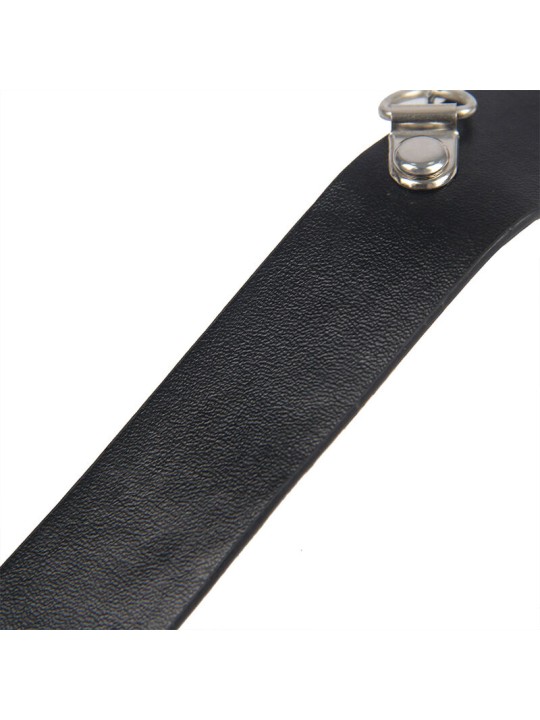 SUBBLIME 953720 PINZAS PARA EL PECHO CON CORREA DE CUERO BONDAGE NEGRO TALLA UNICA