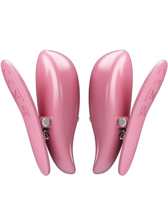 PRETTY LOVE CAILEY PINZAS PARA PEZONES 10 VIBRACIONES CONTROL REMOTO ROSA