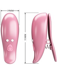 PRETTY LOVE CAILEY PINZAS PARA PEZONES 10 VIBRACIONES CONTROL REMOTO ROSA