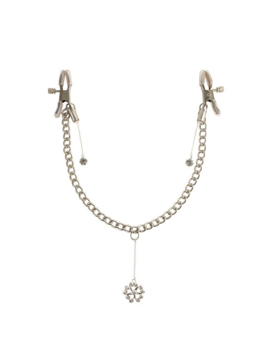 FETISH FANTASY SERIES PINZAS CON CADENA PARA PEZONES TREBOL