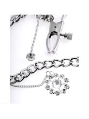 FETISH FANTASY SERIES PINZAS CON CADENA PARA PEZONES TREBOL