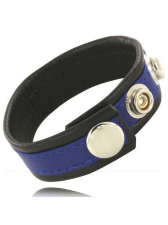 LEATHER BODY CORREA DE CUERO AJUSTABLE PARA PENE AZUL NEGRA