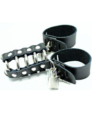 OHMAMA FETISH JAULA PENE CON ANILLAS METALICAS Y CORREAS PIEL