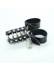 OHMAMA FETISH JAULA PENE CON ANILLAS METALICAS Y CORREAS PIEL