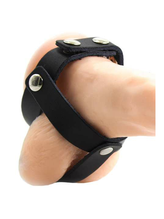 OHMAMA FETISH FUNDA CUERO DE CASTIDAD PARA TESTICULOS